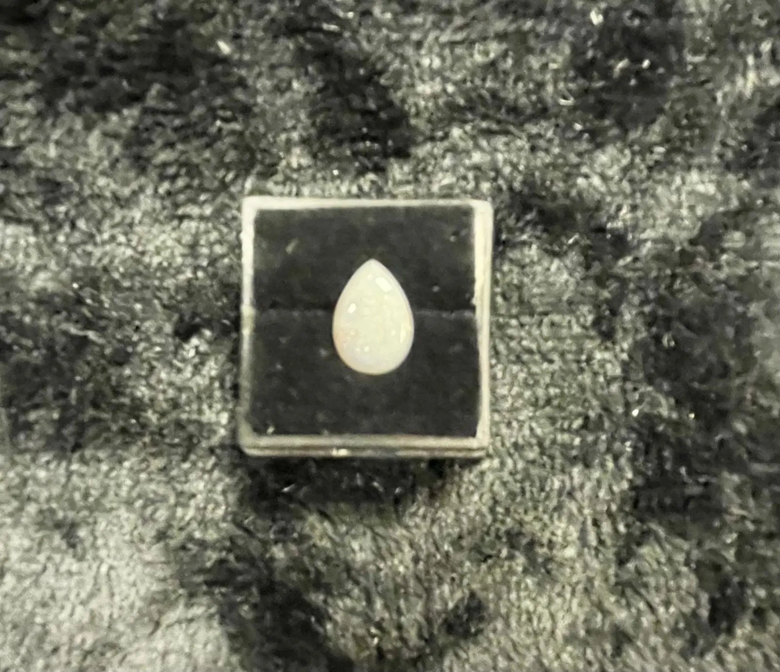 AAA+ Certified Natural Ethiopian 1 Piece Pear Shaped Gray Opal Gemstone, Weight: 1.94, Size: 7x10 ABC Jewelries